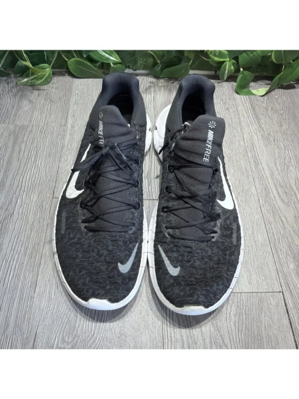 Nike Free RN 5.0 Next Nature Men's Sz 13 Black White Running Shoes READ